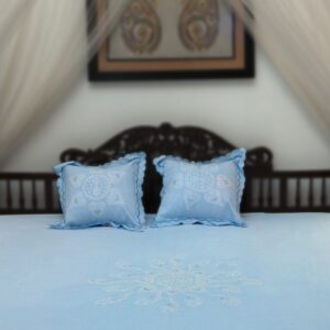 The Lattice Blue Bedspread