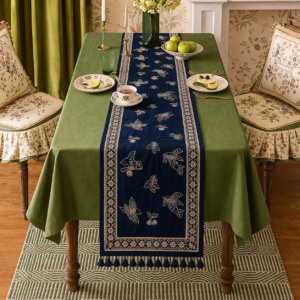Astral Blue Birdsong Table Runner