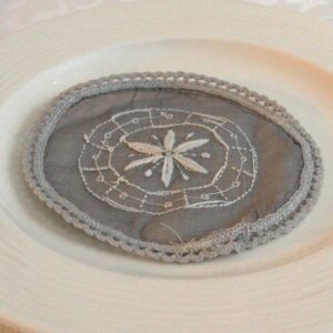 AshGrey Chikankari Coaster Set