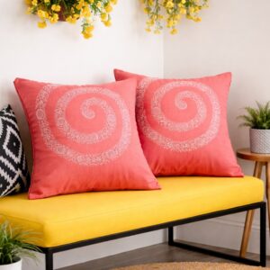 The Sacred Saffron Cushion Cover