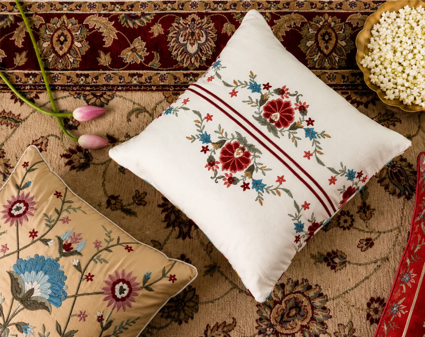 Emborided Cushions