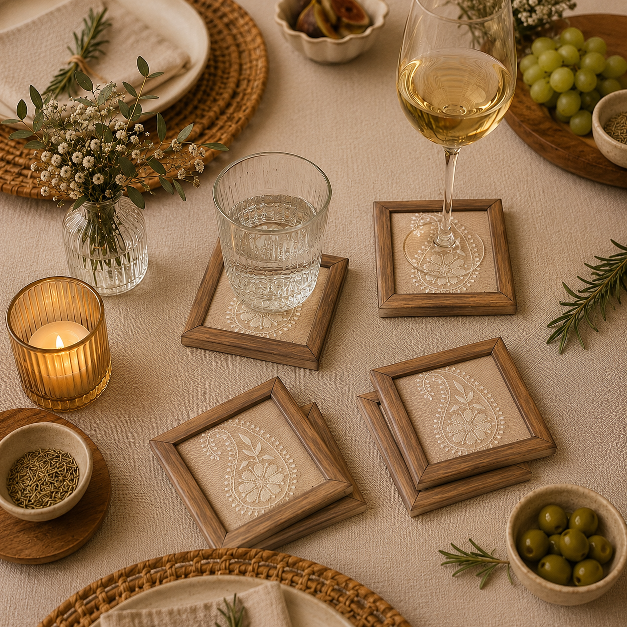 The Vintage Vine Line Coasters