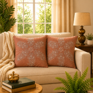 Regal Chikankari Cushion Cover
