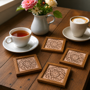 Starlit Brew Mukaish Coaster Set