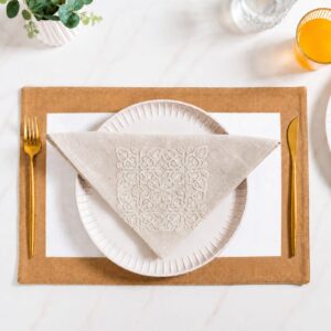 Embroidered Eternity Petal Napkin