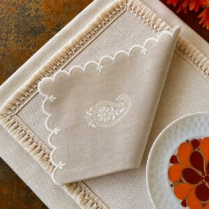 Ivory Paisley Essentials Napkins